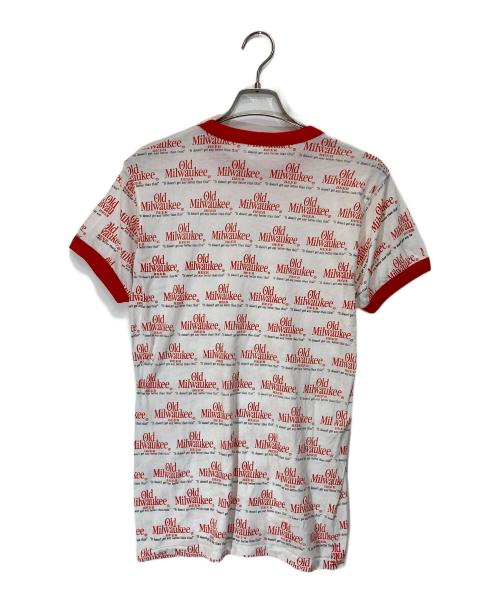 5050（フィフティーフィフティー）5050 (フィフティーフィフティー) ヴィンテージリンガーTシャツ ホワイト×レッド サイズ:Ⅿの古着・服飾アイテム