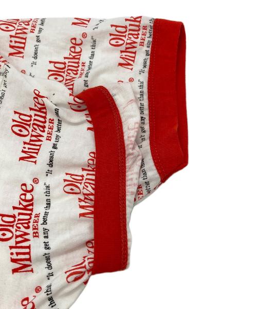 5050（フィフティーフィフティー）5050 (フィフティーフィフティー) ヴィンテージリンガーTシャツ ホワイト×レッド サイズ:Ⅿの古着・服飾アイテム