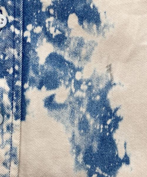 POLO COUNTRY（ポロカントリー）POLO COUNTRY (ポロカントリー) ブリーチデニムシャツ ブルー×ベージュ サイズ:Lの古着・服飾アイテム