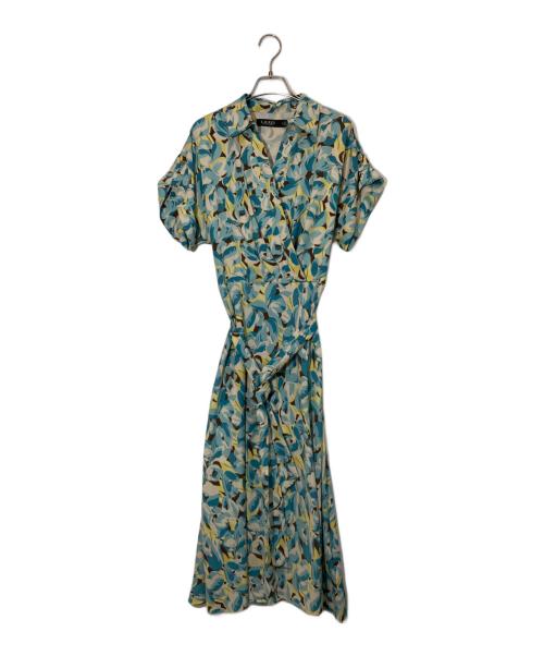 LAUREN RALPH LAUREN（ローレンラルフローレン）LAUREN RALPH LAUREN (ローレンラルフローレン) カシュクールワンピース ブルー サイズ:6の古着・服飾アイテム