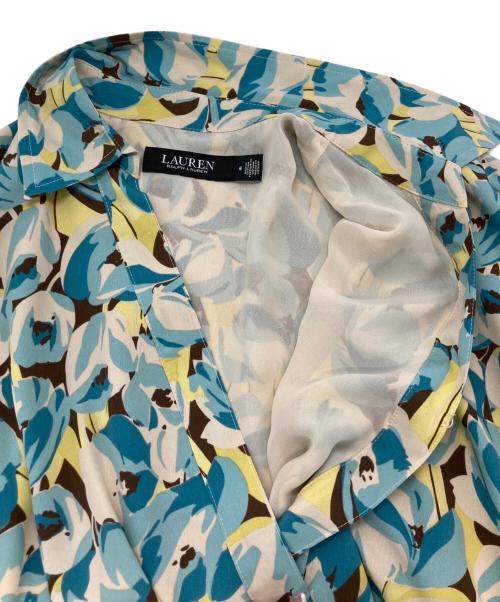 LAUREN RALPH LAUREN（ローレンラルフローレン）LAUREN RALPH LAUREN (ローレンラルフローレン) カシュクールワンピース ブルー サイズ:6の古着・服飾アイテム