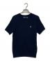 POLO RALPH LAUREN（ポロ・ラルフローレン）の古着「S/Sコットンケーブルニット」｜ネイビー
