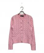 POLO RALPH LAURENポロ・ラルフローレン）の古着「コットンケーブルカーディガン」｜ピンク