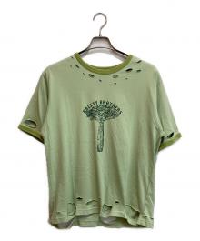 Ballsy.Brothers（ボールジーブラザーズ）の古着「ダメージ加工Tシャツ」｜グリーン