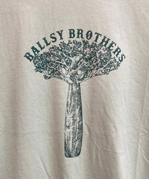 Ballsy.Brothers（ボールジーブラザーズ）BALLSY.BROTHERS (ボールジーブラザーズ) ダメージ加工Tシャツ グリーン サイズ:Ⅿの古着・服飾アイテム