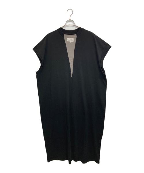 MM6 Maison Margiela（エムエムシックスメゾンマルジェラ）MM6 Maison Margiela (エムエムシックスメゾンマルジェラ) メッシュVネックワンピース ブラック サイズ:Mの古着・服飾アイテム
