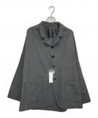 s'yteサイト）の古着「STRIPED ETHNIC WRAP SHIRT」｜グレー