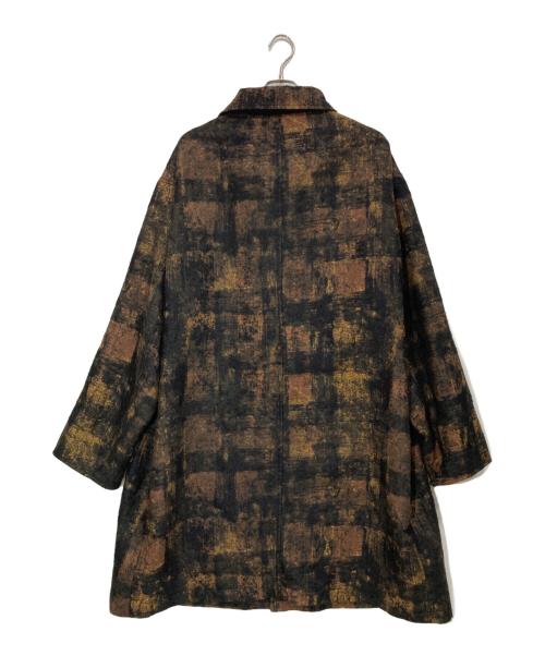 s'yte（サイト）s'yte (サイト) CHECK JACQUARD OVERSIZED SOUTIEN COLLAR COAT ブラウン×ブラック サイズ:3の古着・服飾アイテム