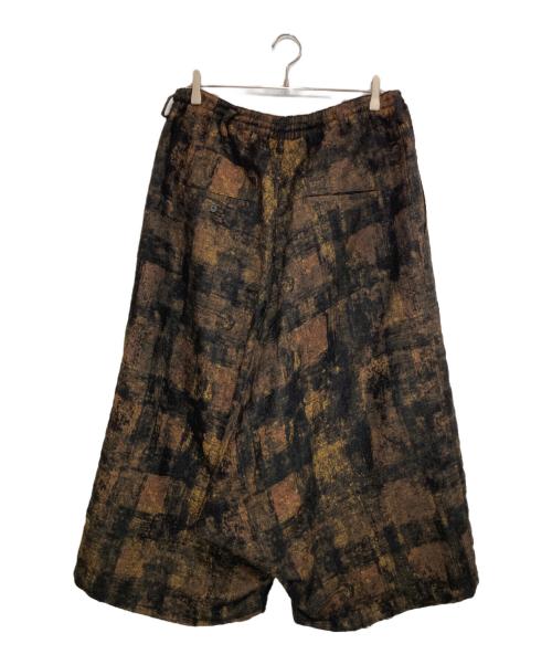 s'yte（サイト）s'yte (サイト) CHECK JACQUARD WIDE SAROUEL PANTS ブラウン×ブラック サイズ:3の古着・服飾アイテム