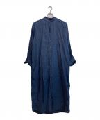 INDIVIDUALIZED SHIRTSインディビジュアライズドシャツ）の古着「リネンシャツワンピース」｜ネイビー