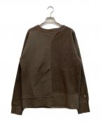 NIGEL CABOURNナイジェルケーボン）の古着「パッチワークスウェット」｜オリーブ