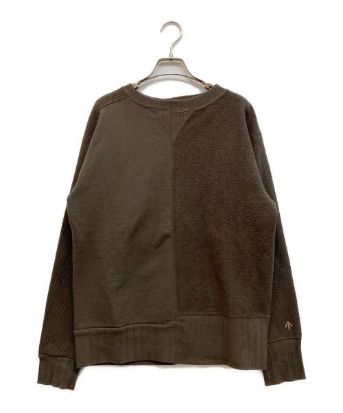 NIGEL CABOURN（ナイジェルケーボン）NIGEL CABOURN (ナイジェルケーボン) パッチワークスウェット オリーブ サイズ:48の古着・服飾アイテム