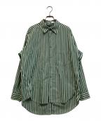 Ujohウジョー）の古着「Full Open Shirts」｜グリーン
