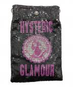Hysteric Glamourヒステリックグラマー）の古着「SATISFACTION メタルメッシュサコッシュ」｜ブラック