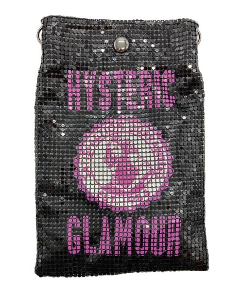 Hysteric Glamour（ヒステリックグラマー）Hysteric Glamour (ヒステリックグラマー) SATISFACTION メタルメッシュサコッシュ ブラック サイズ:-の古着・服飾アイテム