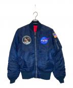 ALPHAアルファ）の古着「NASA APOLLO MA-1」｜ネイビー