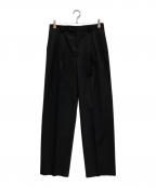 AURALEEオーラリー）の古着「Light Wool Max Gabardine Two-Tuck Slacks」｜ブラック