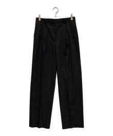 AURALEE（オーラリー）の古着「Light Wool Max Gabardine Two-Tuck Slacks」｜ブラック