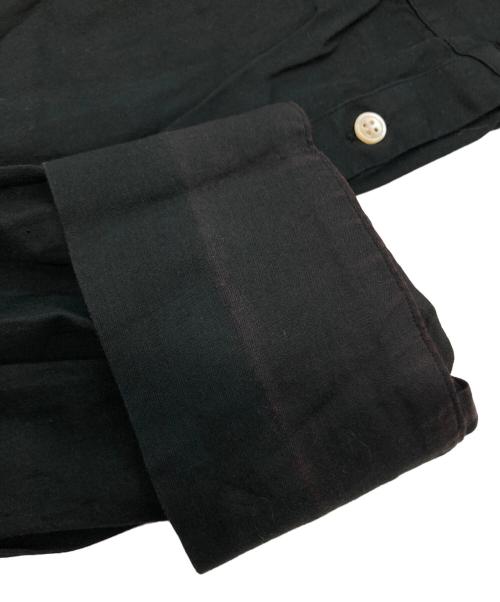 BED J.W. FORD（ベッドフォード）BED J.W. FORD (ベッドフォード) レースアップノーカラーシャツ ブラック サイズ:1の古着・服飾アイテム