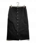 RAF SIMONSラフシモンズ）の古着「Buttoned Up Denim Skirt」｜ブラック