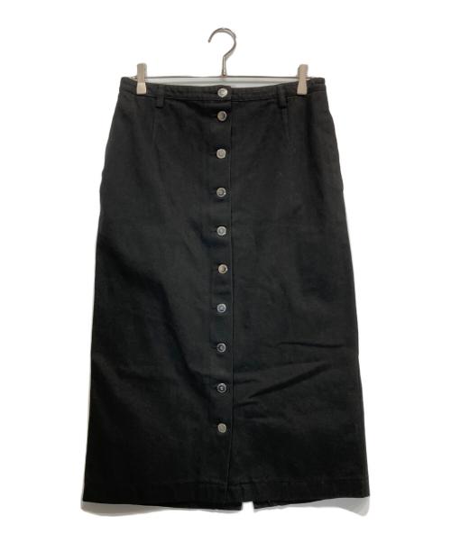 RAF SIMONS（ラフシモンズ）RAF SIMONS (ラフシモンズ) Buttoned Up Denim Skirt ブラック サイズ:40の古着・服飾アイテム