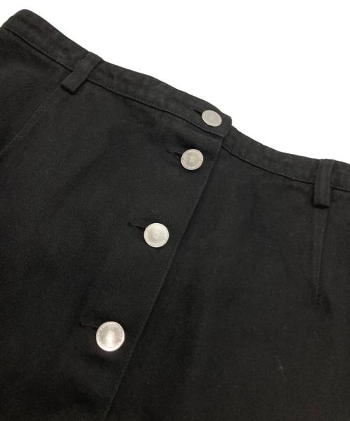 RAF SIMONS（ラフシモンズ）RAF SIMONS (ラフシモンズ) Buttoned Up Denim Skirt ブラック サイズ:40の古着・服飾アイテム