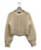 Reneルネ）の古着「キッドモヘヤパールカーディガン」｜ベージュ