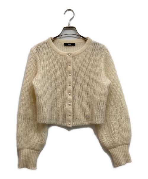 Rene（ルネ）Rene (ルネ) キッドモヘヤパールカーディガン ベージュ サイズ:34の古着・服飾アイテム
