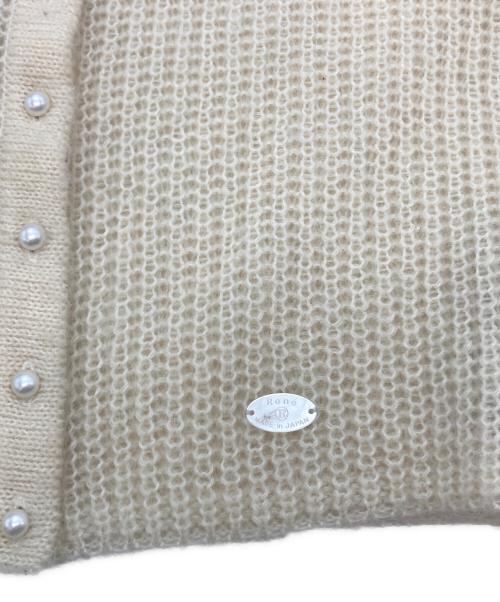 Rene（ルネ）Rene (ルネ) キッドモヘヤパールカーディガン ベージュ サイズ:34の古着・服飾アイテム