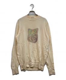 maison kitsune（メゾンキツネ）の古着「FOX HEAD ニット」｜ベージュ