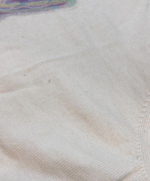 maison kitsune（メゾンキツネ）maison kitsune (メゾンキツネ) FOX HEAD ニット ベージュ サイズ:Mの古着・服飾アイテム