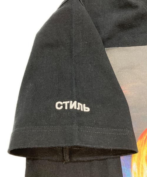 HERON PRESTON（ヘロンプレストン）HERON PRESTON (ヘロンプレストン) プリントTシャツ ブラック サイズ:XXSの古着・服飾アイテム