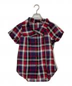 Vivienne Westwood RED LABELヴィヴィアンウエストウッドレッドレーベル）の古着「半袖デザインチェックシャツ」｜レッド