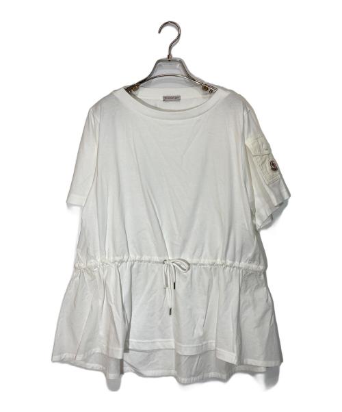 MONCLER（モンクレール）MONCLER (モンクレール) MAGLIA MANICHE CORTE ホワイト サイズ:Ⅿの古着・服飾アイテム