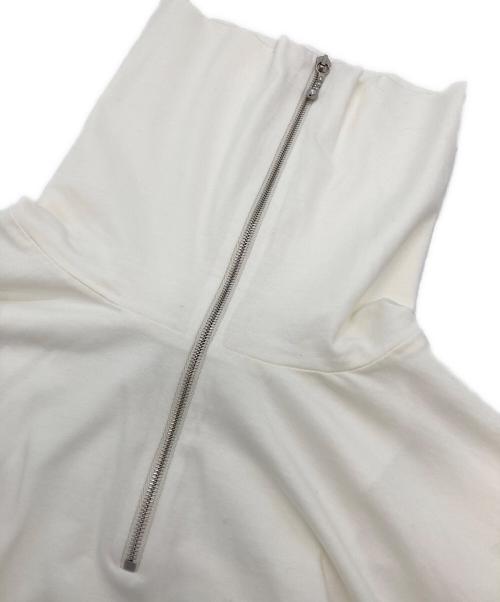 JIL SANDER+（ジルサンダープラス）JIL SANDER+ (ジルサンダープラス) ハーフジップハイネックカットソー ホワイト サイズ:Mの古着・服飾アイテム