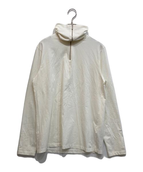 JIL SANDER+（ジルサンダープラス）JIL SANDER+ (ジルサンダープラス) ハーフジップハイネックカットソー ホワイト サイズ:Mの古着・服飾アイテム