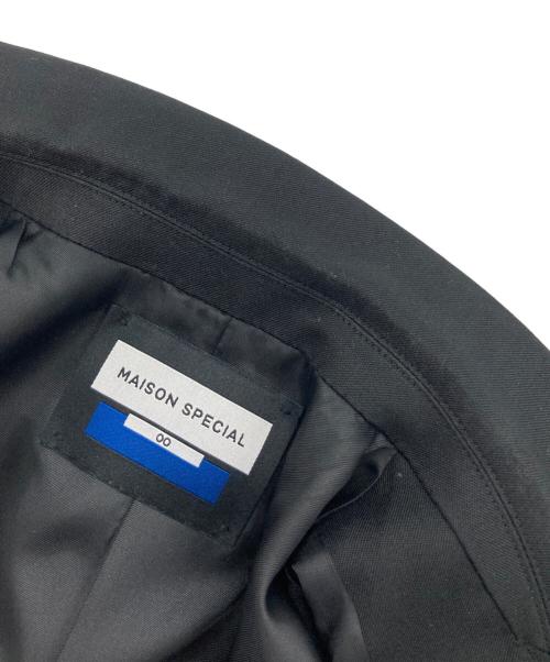 MAISON SPECIAL（メゾンスペシャル）MAISON SPECIAL (メゾンスペシャル) Wool Mix Smooth Prime-Over Peaked Lapel Double Tailored Jacket ブラックの古着・服飾アイテム