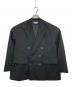 MAISON SPECIAL（メゾンスペシャル）の古着「Wool Mix Smooth Prime-Over Peaked Lapel Double Tailored Jacket」｜ブラック