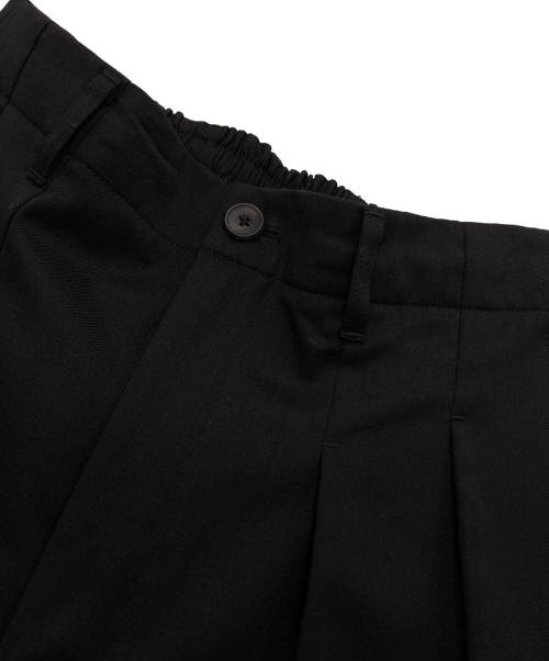 MAISON SPECIAL（メゾンスペシャル）MAISON SPECIAL (メゾンスペシャル) Wool Mix Continuous Tow-Tuck Wide Pants ブラックの古着・服飾アイテム