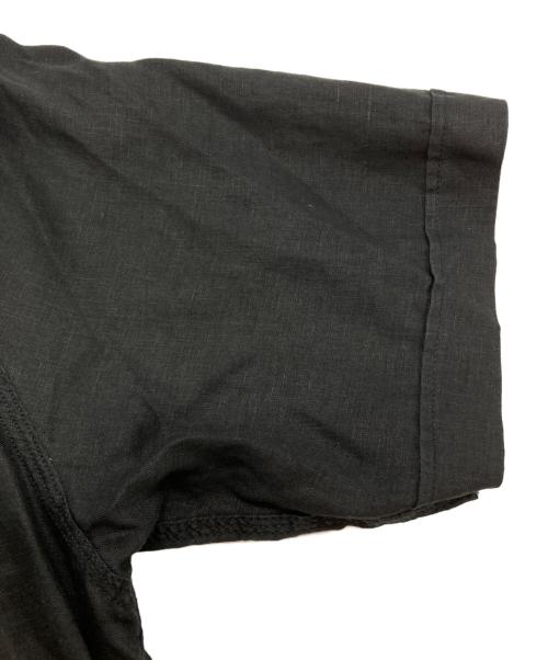 CAHLUMN（カウラム）CAHLUMN (カウラム) Linen Baseball Shirt ブラック サイズ:Lの古着・服飾アイテム