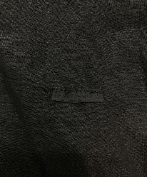 CAHLUMN（カウラム）CAHLUMN (カウラム) Linen Baseball Shirt ブラック サイズ:Lの古着・服飾アイテム