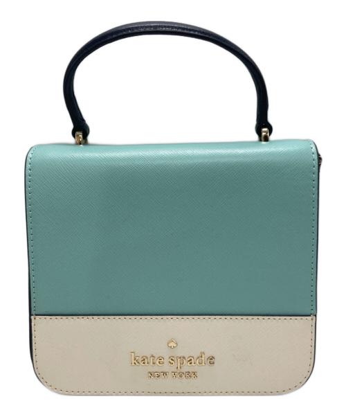 Kate Spade（ケイトスペード）Kate Spade (ケイトスペード) ステイシー スクエアクロスボディ ショルダーバッグ スカイブルー×ネイビー サイズ:-の古着・服飾アイテム