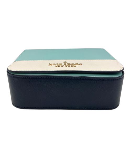 Kate Spade（ケイトスペード）Kate Spade (ケイトスペード) ステイシー スクエアクロスボディ ショルダーバッグ スカイブルー×ネイビー サイズ:-の古着・服飾アイテム