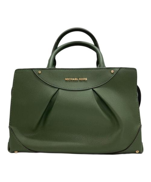 MICHAEL KORS（マイケル・コース）MICHAEL KORS (マイケル・コース) ENZO レザーサッチェル ミディアム グリーン サイズ:-の古着・服飾アイテム