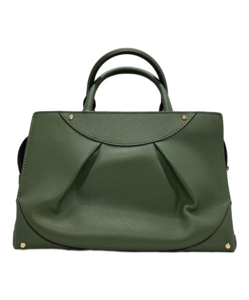 MICHAEL KORS（マイケル・コース）MICHAEL KORS (マイケル・コース) ENZO レザーサッチェル ミディアム グリーン サイズ:-の古着・服飾アイテム
