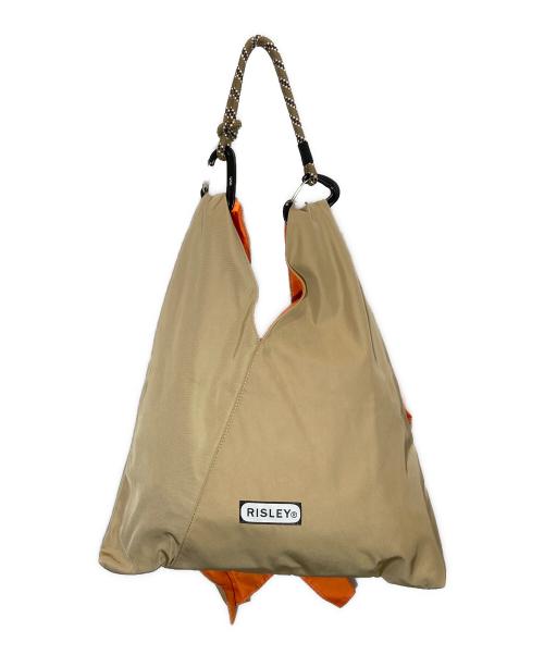 OUTDOOR PRODUCTS（アウトドア プロダクツ）OUTDOOR PRODUCTS (アウトドア プロダクツ) Risley (リズレー) トライアングルフリルバッグ ベージュ×オレンジの古着・服飾アイテム