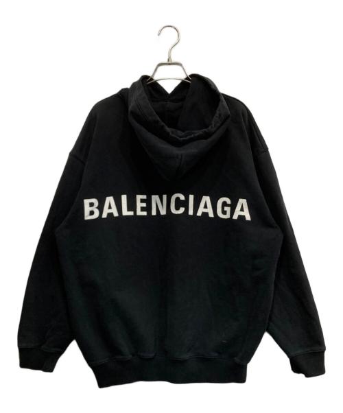 BALENCIAGA（バレンシアガ）BALENCIAGA (バレンシアガ) LOGO PULLOVER PARKA ブラック サイズ:Mの古着・服飾アイテム