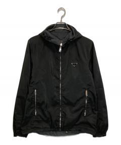 中古・古着通販】PRADA (プラダ) ノーカラーダウンジャケット ブラック