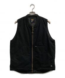 BLUCO WORK GARMENT（ブルコ ワーク ガーメント）の古着「RIB COLLAR DUCK VEST」｜ブラック