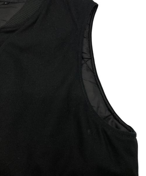 BLUCO WORK GARMENT（ブルコ ワーク ガーメント）BLUCO WORK GARMENT (ブルコ ワーク ガーメント) RIB COLLAR DUCK VEST ブラック サイズ:Lの古着・服飾アイテム